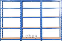 Heavy Duty Garage Shelving Unit 3 Bay 179X90X30 Cm 200Kg UDL per Shelf 1000