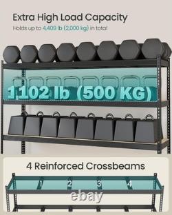 Heavy Duty Garage Shelving Unit 4 Tier 60x240x183 cm Storage Rack 2000 kg Load