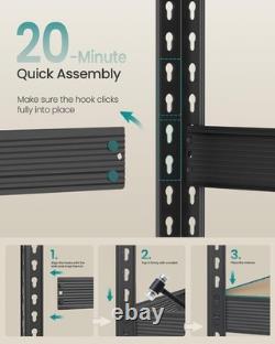 Heavy Duty Garage Shelving Unit 4 Tier 60x240x183 cm Storage Rack 2000 kg Load