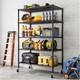 Heavy Duty Garage Shelving Unit, 91.3x45.7x190.5cm, 5 Tier, Black