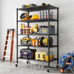 Heavy Duty Garage Shelving Unit, 91.3x45.7x190.5cm, 5 Tier, Black