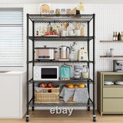Heavy Duty Garage Shelving Unit, 91.3x45.7x190.5cm, 5 Tier, Black