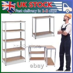 Heavy-Duty Garage Shelving Units 5 Tier Racking Metal Storage Shelves Boltless