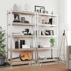 Heavy-Duty Garage Shelving Units 5 Tier Racking Metal Storage Shelves Boltless