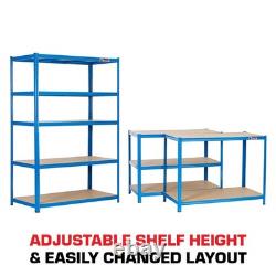 Heavy Duty Garage Shelving unit 5 Tier Steel Storage Shelves Boltless Shelves