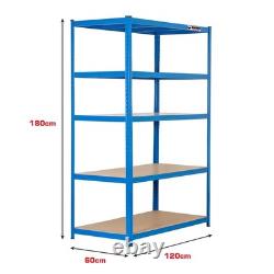 Heavy Duty Garage Shelving unit 5 Tier Steel Storage Shelves Boltless Shelves