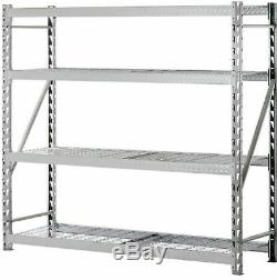 Heavy Duty Industrial 77x24x72 Steel 4 Shelf Garage Storage 8000LB Wire Shelving