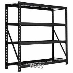 Heavy Duty Industrial Metal Racking Unit with 4 Mesh Shelves Collect From Store