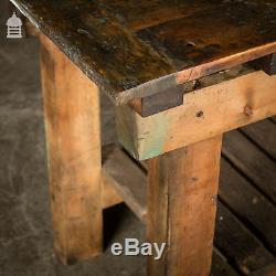 Heavy Duty Industrial Pine Workbench with Slatted shelf