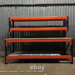 Heavy Duty Industrial Work Bench With Shelving -1800mm x 900mm -Workshop/ Garage
