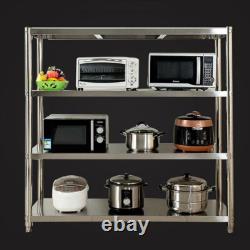 Heavy Duty Kitchen Stainless Steel Storage 304-Grade Commercial Shelf Racks Unit
