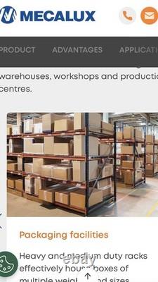 Heavy Duty Long Span Shelving Garage Workshop Deep Metal Shelves Bulky Items