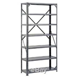 Heavy Duty Metal Rack 7 Shelf Steel Shelving Unit Garage Storage Organizer