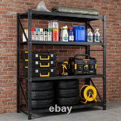 Heavy Duty Metal Racking Adjustable Garage Shelving Unit 4 Tier Storage Racking