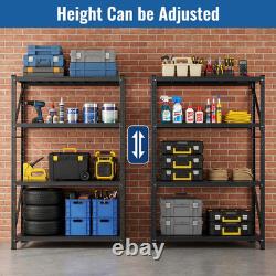 Heavy Duty Metal Racking Adjustable Garage Shelving Unit 4 Tier Storage Racking