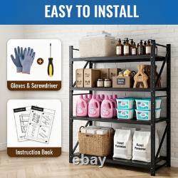 Heavy Duty Metal Racking Adjustable Garage Shelving Unit 4 Tier Storage Racking