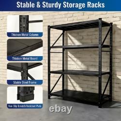 Heavy Duty Metal Racking Adjustable Garage Shelving Unit 4 Tier Storage Racking