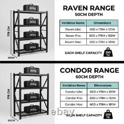 Heavy Duty Metal Racking Adjustable Garage Shelving Unit 4 Tier Storage Racking
