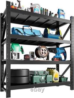 Heavy Duty Metal Racking Adjustable Garage Shelving Unit 4 Tier Storage Racking