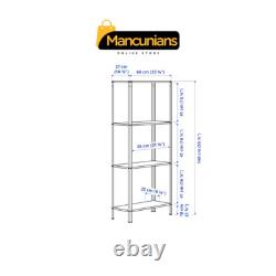 Heavy Duty Metal Shelving Storage Unit Indoor/Outdoor Garage Plant Rack 2 Sizes