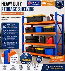 Heavy Duty Metal Shelving Unit 200x200x60cm 1000KG Garage Storage Rack 4 Tier
