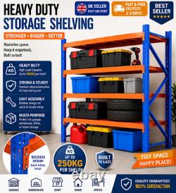Heavy Duty Metal Shelving Unit 200x200x60cm 1000KG Garage Storage Rack 4 Tier