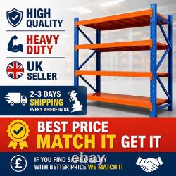 Heavy Duty Metal Shelving Unit 200x200x60cm 1000KG Garage Storage Rack 4 Tier