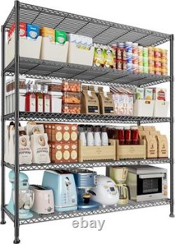 Heavy Duty Metal Storage Shelving Unit 5 Tier 115x45x180cm Wire Garage Shelf
