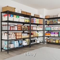 Heavy Duty Metal Storage Shelving Unit 5 Tier 115x45x180cm Wire Garage Shelf