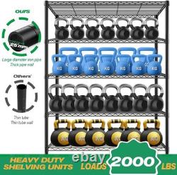Heavy Duty Metal Storage Shelving Unit 5 Tier 115x45x180cm Wire Garage Shelf