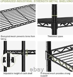 Heavy Duty Metal Storage Shelving Unit 5 Tier 115x45x180cm Wire Garage Shelf