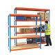 Heavy Duty Painted Additional Shelf 1500x600mm Orange/zinc 378853