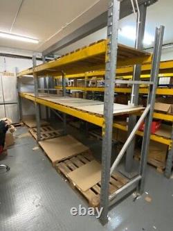 Heavy Duty Pallet Racking 3 Rows of 2 Bays each, with Decking included