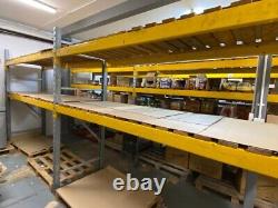 Heavy Duty Pallet Racking 3 Rows of 2 Bays each, with Decking included