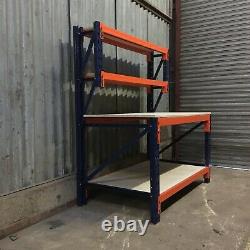 Heavy Duty Pallet Racking Work / Packing Bench (1200 X 750mm) With Shelves