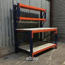 Heavy Duty Pallet Racking Work / Packing Bench (1200mm X 900mm) With Shelves
