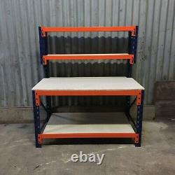 Heavy Duty Pallet Racking Work / Packing Bench (1200mm X 900mm) With Shelves