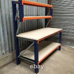 Heavy Duty Pallet Racking Work / Packing Bench (1500mm X 750mm) With Shelves