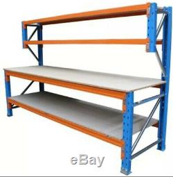 Heavy Duty Pallet Racking Work / Packing Bench (1800mm X 900mm) With Shelves