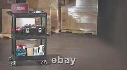 Heavy Duty Professional Utility Storage Luxor 3 Tier Shelf Cart ITCSTC111
