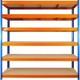 Heavy Duty Racking 2.5m Height 6 Shelfs Blue & Orange H250 W255 D 90