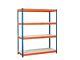 Heavy Duty Racking Melamine Shelves 4 Levels 1800mm H X 1500mm W X 450mmd