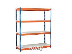 Heavy Duty Racking Melamine Shelves 4 Levels 1800mm H x 1500mm W x 450mmD