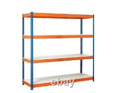 Heavy Duty Racking Melamine Shelves 4 Levels 1800mm H x 1800mm W x 600mm D