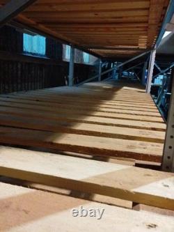 Heavy Duty Racking Shelving Storage 4 bays at 2.4m wide each 4 shelf 1.2m deep