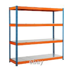 Heavy Duty Racking Steel Shelves 4 Levels 1800mm H x 1800mm W x 450mm D