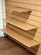 Heavy Duty Retail Wooden Shelfs Shelves For Slatwall With Metal Brackets