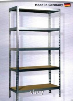 Heavy Duty Shelf With 5 Wooden Shelves 175Kg Workshop Cellar Storage 180X92X46 Heavy Duty Shelf With 5 Wooden Shelves 175Kg Workshop Cellar Storage 180X92X46