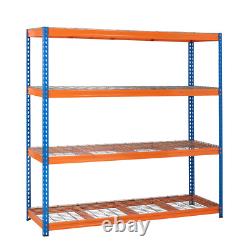 Heavy Duty Shelving/Racking Mesh Shelves 4 Levels 1800mm H x 1800mm W x 450mm