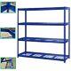 Heavy Duty Shelving Racking Mesh Shelves 4 Levels H180cm X W180cm X D60cm Uked